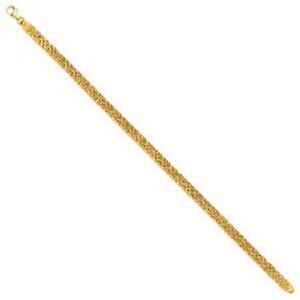 14K Yellow Gold Crystal Cut Bracelet - 7.25"